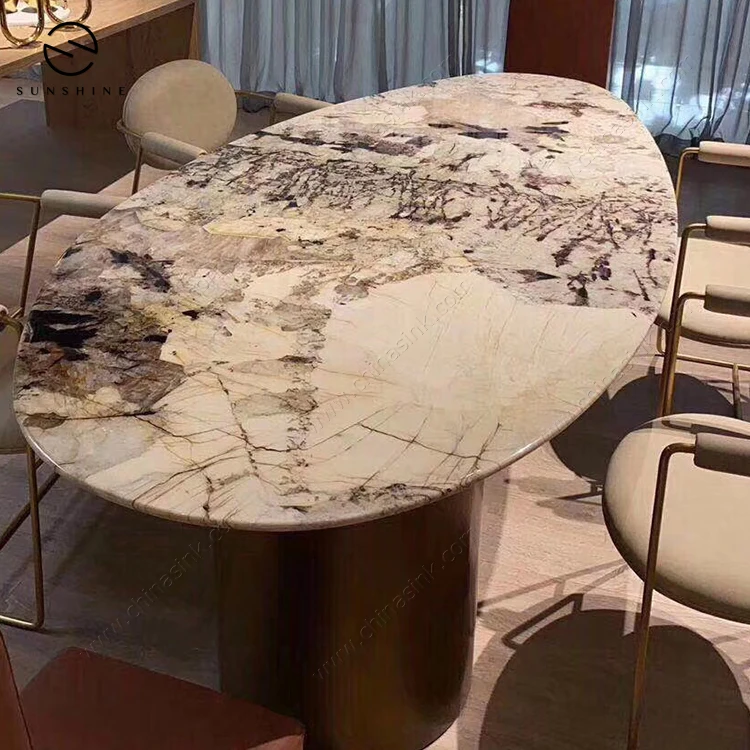 Luxury Translucent Pandora White Onyx Marble Slab for Table Top
