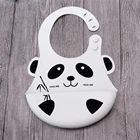 2019 premium Silicon bibs Waterproof Baby bib custom printed white