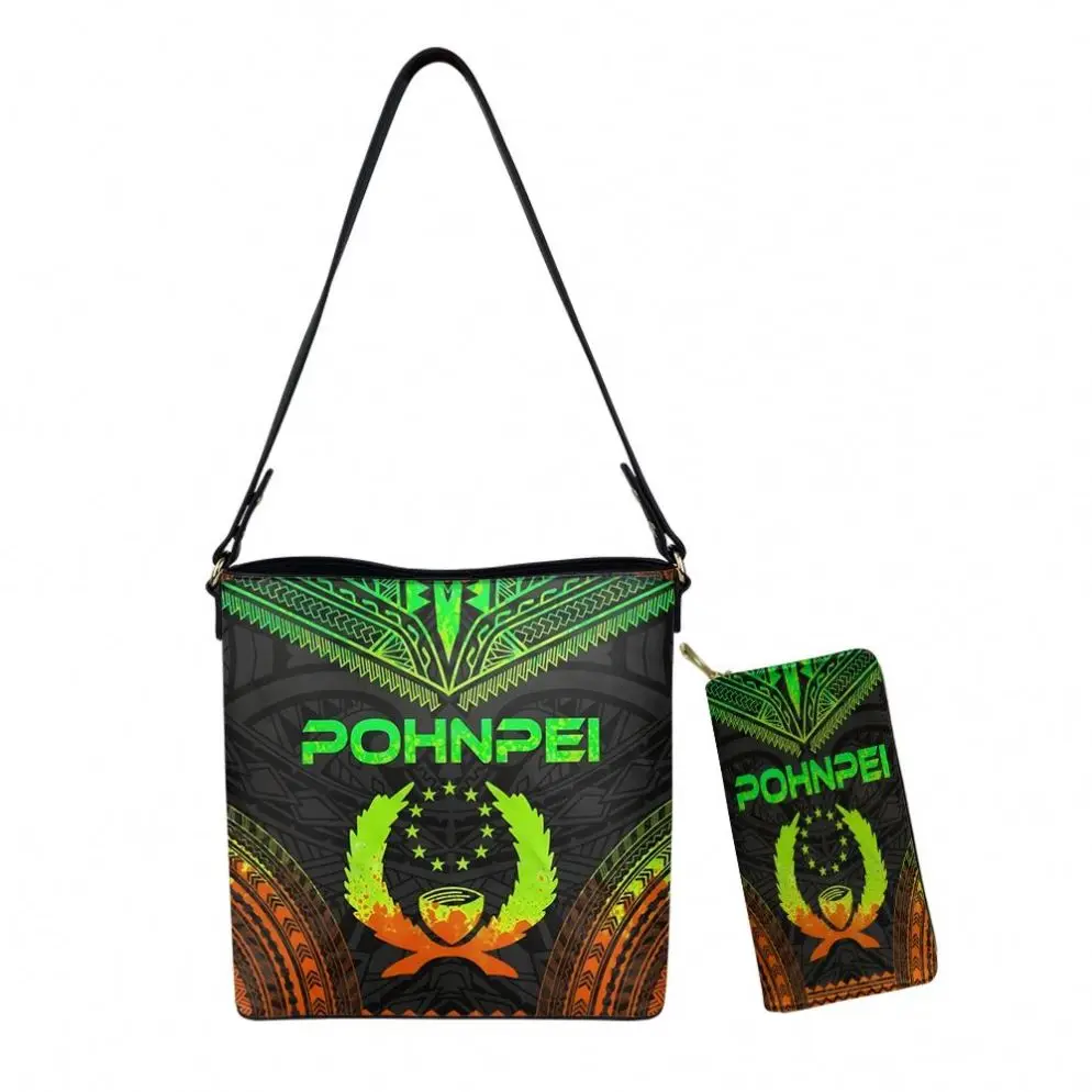 Hawaii Pohnpei Ethnic Green/Orange Pattern Large Tote Bag Women with Wallet Set Bucket Tote Bag Leather Women Tote Shoulder Bags, Customized color
Hawaii Pohnpei Ethnic Green/Orange Pattern Large Tote Bag Women with Wallet Set Bucket Tote Bag Leather Women Tote Shoulder Bags, Customized color