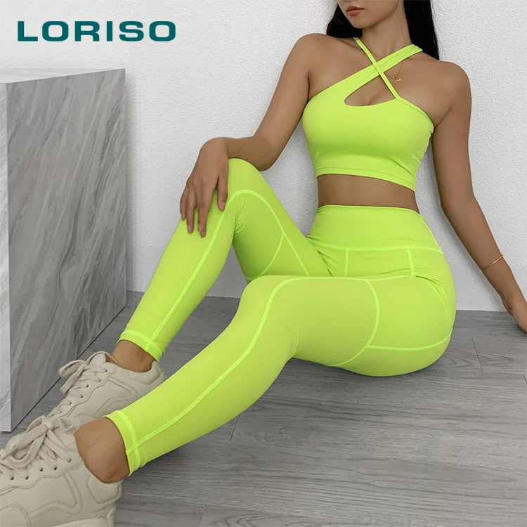 2020 ladies women inclined shoulder sport two piece running yoga set sportswear gym fitness workout clothing for women, Multicolor optional
2020 ladies women inclined shoulder sport two piece running yoga set sportswear gym fitness workout clothing for women, Multicolor optional