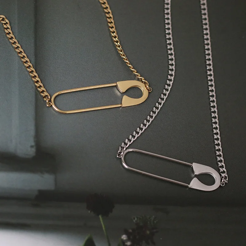 Fashion Newest Style Custom Stainless Steel Pendant Safety Pin necklace, Picture shows
Fashion Newest Style Custom Stainless Steel Pendant Safety Pin necklace, Picture shows