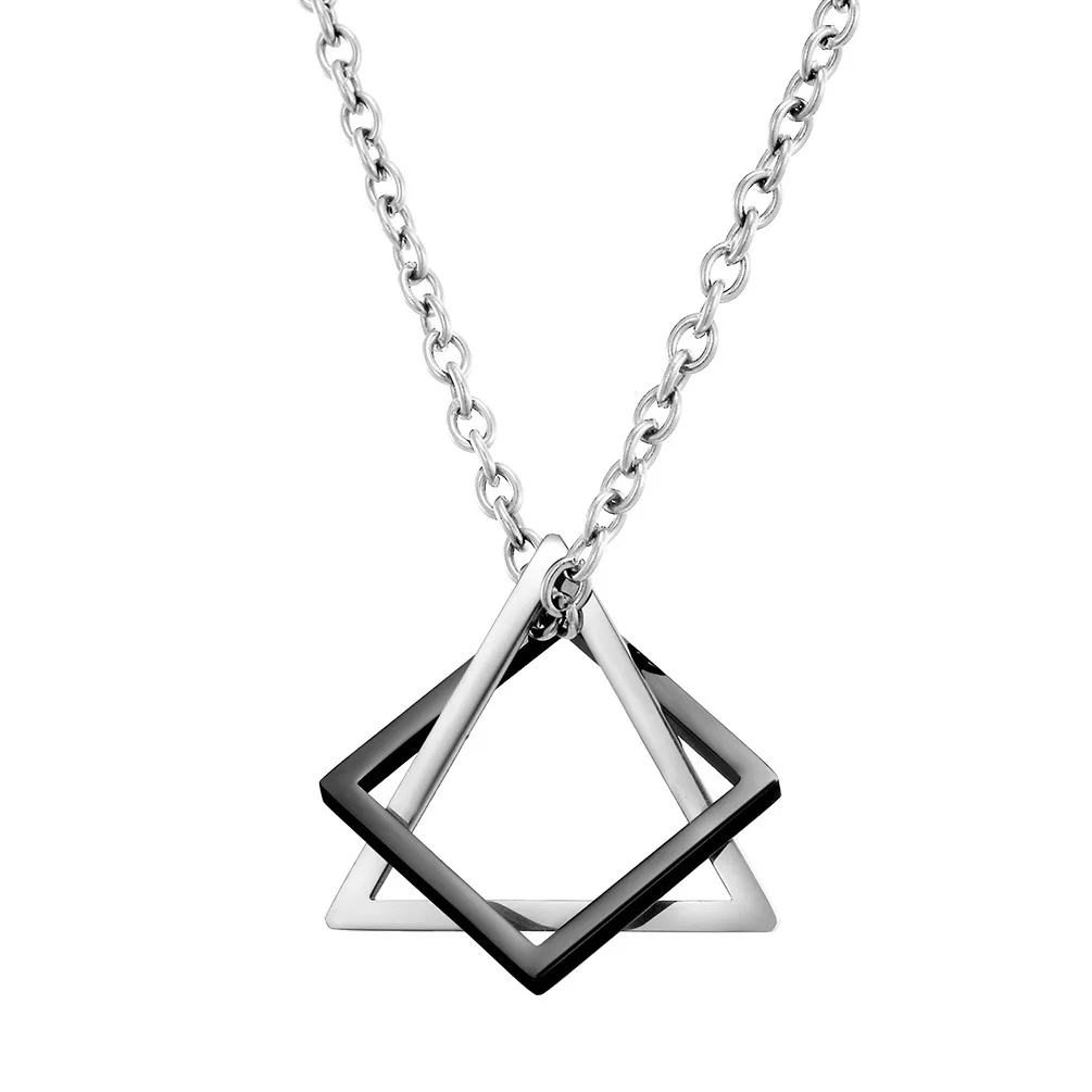 Hip hop men and women titanium just long hip hop pendant necklace geometric triangle square neck decoration trendy cool jewelry, Optional
Hip hop men and women titanium just long hip hop pendant necklace geometric triangle square neck decoration trendy cool jewelry, Optional