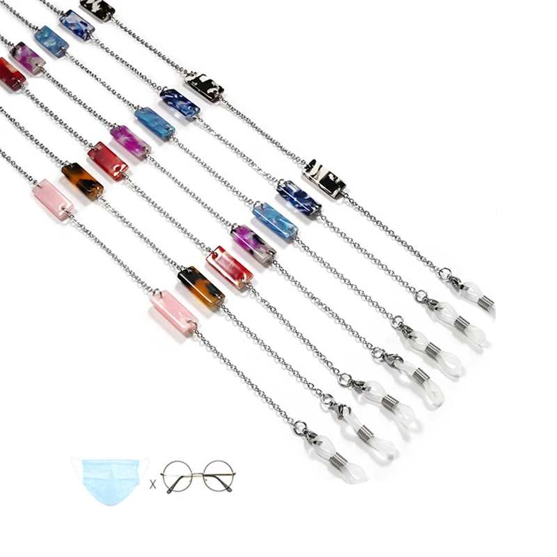 Stainless Steel Sunglasses Chain With Acetate Charm Spectacle MaskChain Holder Glasses Cords Eyewear Accessories Chain Strap
Stainless Steel Sunglasses Chain With Acetate Charm Spectacle MaskChain Holder Glasses Cords Eyewear Accessories Chain Strap