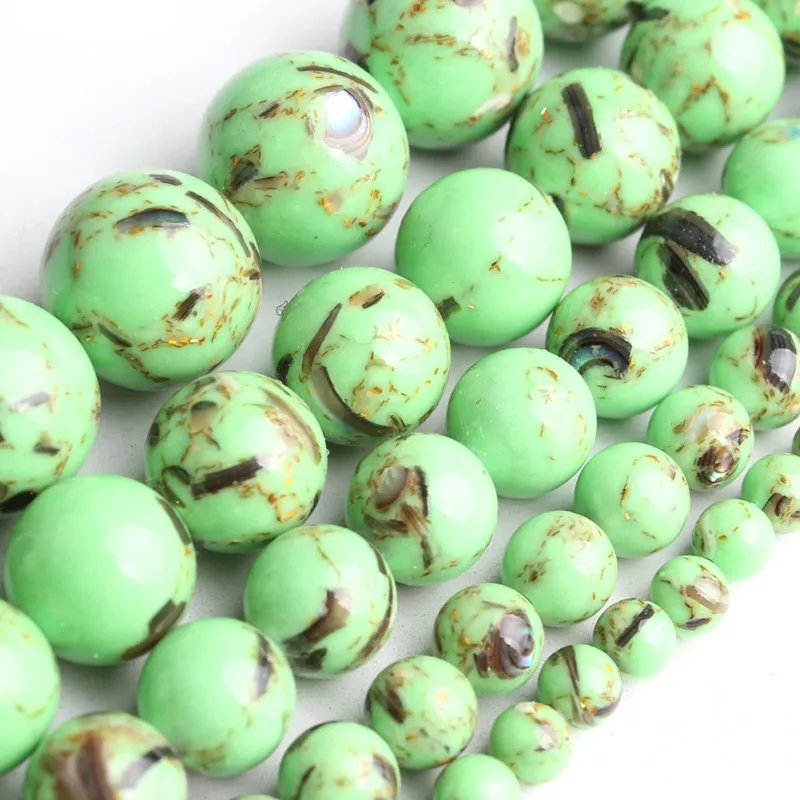 Wholesale Round Shape Green Shell Turquoises Stone Loose Beads For Jewelry Making DIY
Wholesale Round Shape Green Shell Turquoises Stone Loose Beads For Jewelry Making DIY
