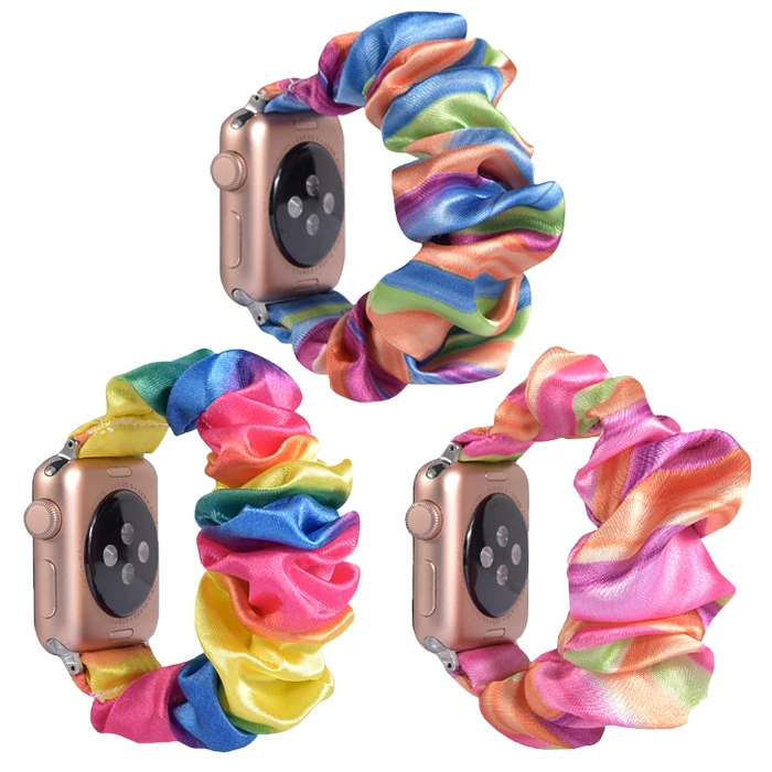 Soft Scrunchie Watch Band for Apple Watch Band Elastic Band Replacement Compatible with for iWatch Series 6/5/4/3/2/1, More than 100 patterns 
Soft Scrunchie Watch Band for Apple Watch Band Elastic Band Replacement Compatible with for iWatch Series 6/5/4/3/2/1, More than 100 patterns