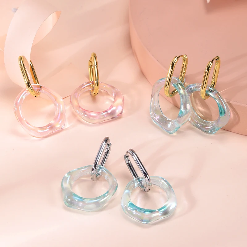 HOVANCI Transparent Acrylic Resin Plastic Earrings Hollow Acrylic Geometric Resin Stainless Steel Hoop Drop Earrings
HOVANCI Transparent Acrylic Resin Plastic Earrings Hollow Acrylic Geometric Resin Stainless Steel Hoop Drop Earrings