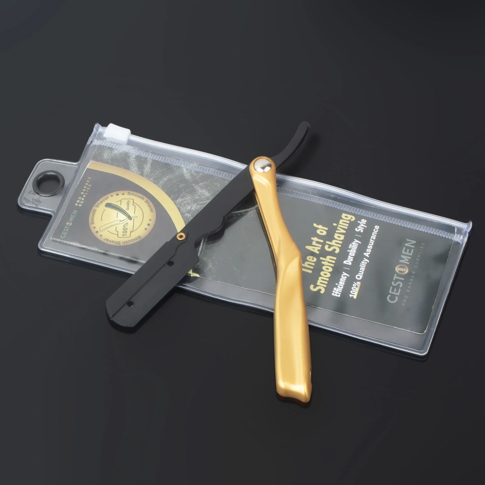 Straight Edge Facial Razor For Women Stainless Steel Blade Head Curved ABS Handle Gold Safety Razor With Gift Bag
Straight Edge Facial Razor For Women Stainless Steel Blade Head Curved ABS Handle Gold Safety Razor With Gift Bag