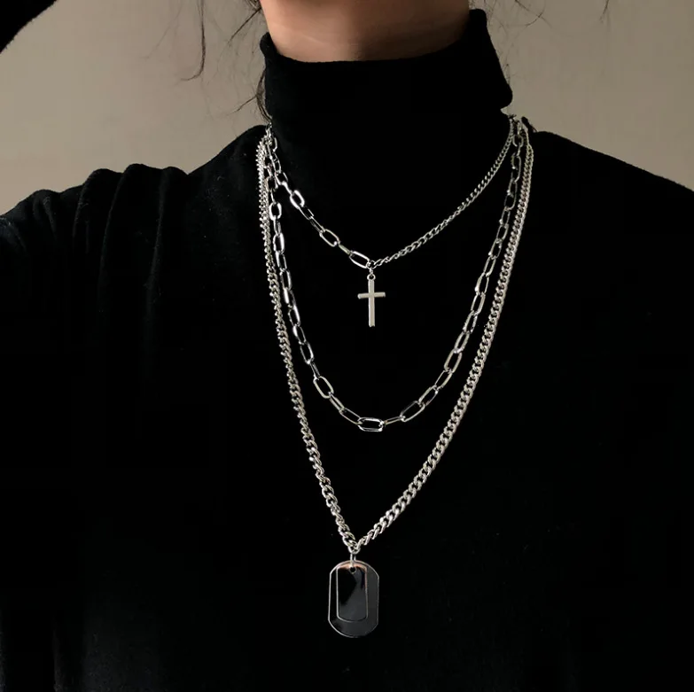 New 3set/pcs Necklace Personality Metal Multilayer Hip hop Long Chain Cool Simple Necklace for Women Men Jewelry Gifts
New 3set/pcs Necklace Personality Metal Multilayer Hip hop Long Chain Cool Simple Necklace for Women Men Jewelry Gifts