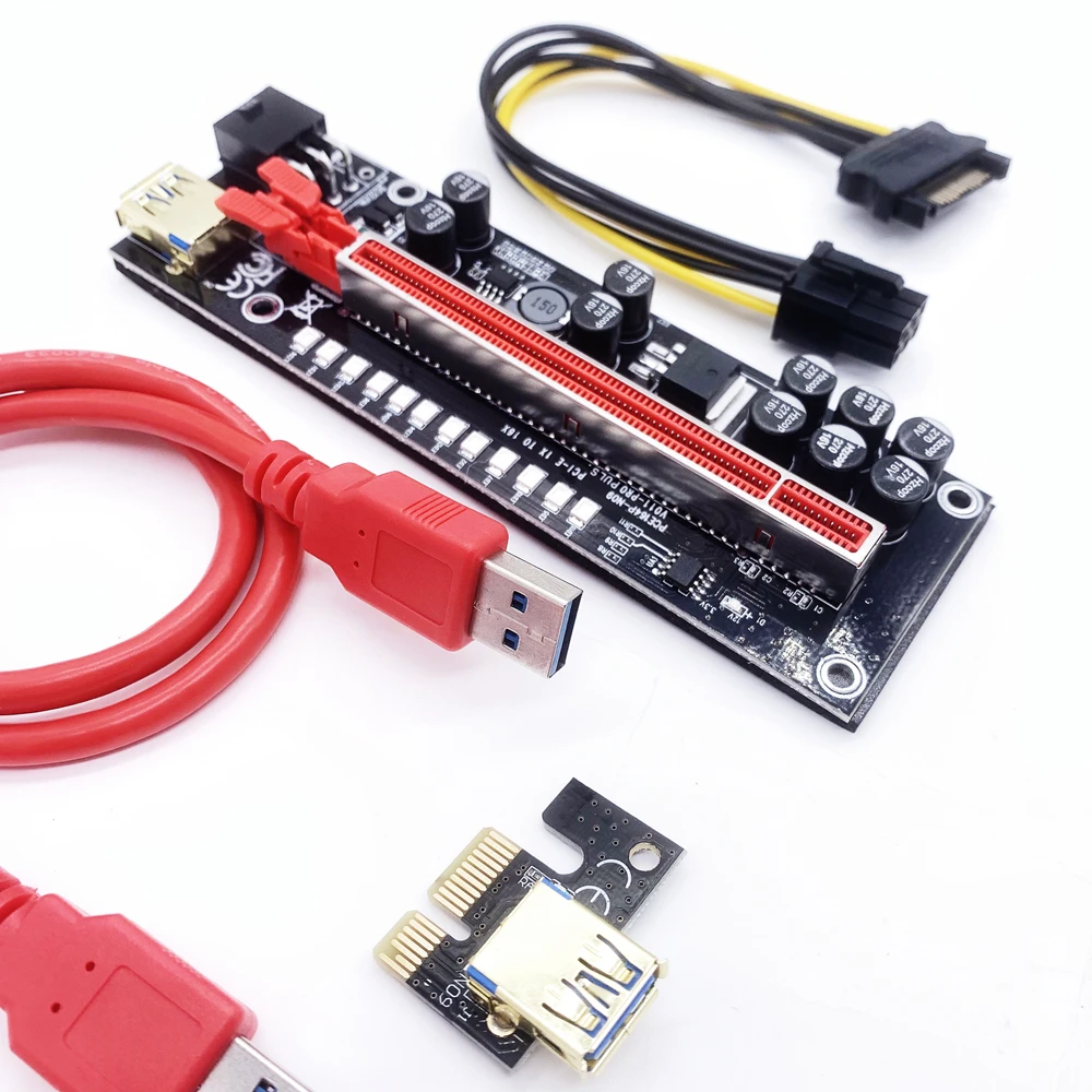 VER011 PRO PIUS pro PCI-E Riser Graphics Card Extension Cable Plus Upgraded Minings Super Version PCIE x16 USB 3.0 Extension
VER011 PRO PIUS pro PCI-E Riser Graphics Card Extension Cable Plus Upgraded Minings Super Version PCIE x16 USB 3.0 Extension