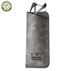 Wholesale Custom LOGO simple design pu leather glasses bag fashionable Portable soft black reading glass pouch