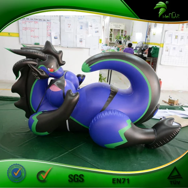 Japanese H Cartoon Sex Inflatable Toys Male Sex Inflatable Blue Big Boobs Dragon Animals with SPH