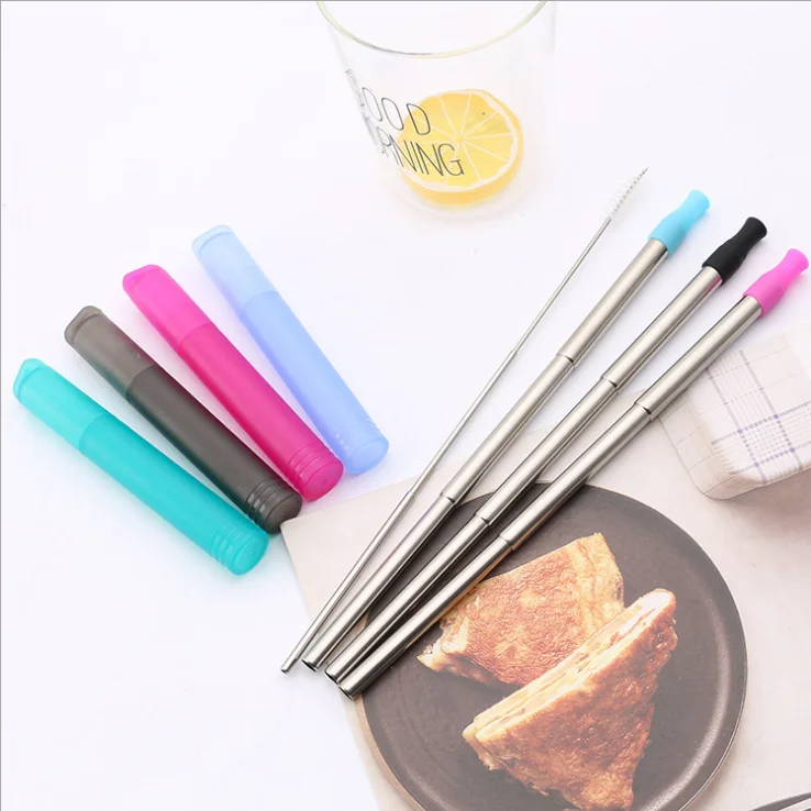 AAA125 Eco Friendly Flexible Foldable Reusable Portable Stainless Steel Straw Set Cleaning Brush Drinking Straws, 4 colors
AAA125 Eco Friendly Flexible Foldable Reusable Portable Stainless Steel Straw Set Cleaning Brush Drinking Straws, 4 colors
