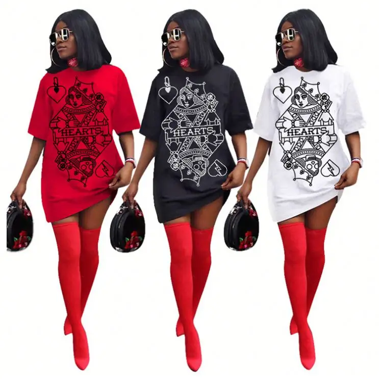 New Style Fashion Casual Poker Print Short Sleeve Women Girls' Sexy Clothes Lady Elegant Summer Dress
New Style Fashion Casual Poker Print Short Sleeve Women Girls' Sexy Clothes Lady Elegant Summer Dress