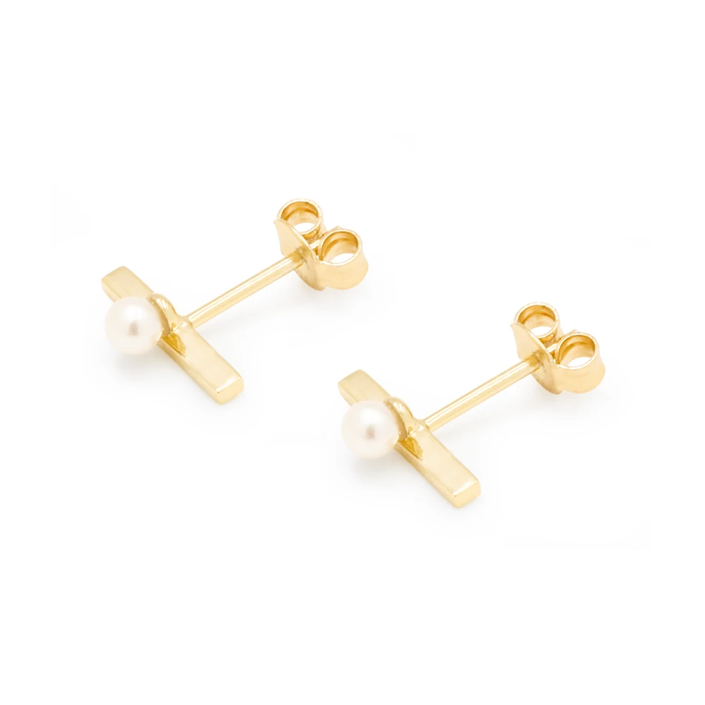 Simplicity Minimalist Small Shiny Gold Jewelry Single Bar 1 Pearl Simple Design Earrings For Women, Silver/gold/rose gold/custom
Simplicity Minimalist Small Shiny Gold Jewelry Single Bar 1 Pearl Simple Design Earrings For Women, Silver/gold/rose gold/custom