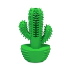 Cactus pet chew squeaky abrasive bone Durable Natural Rubber Dog Toothbrush Toy Stick