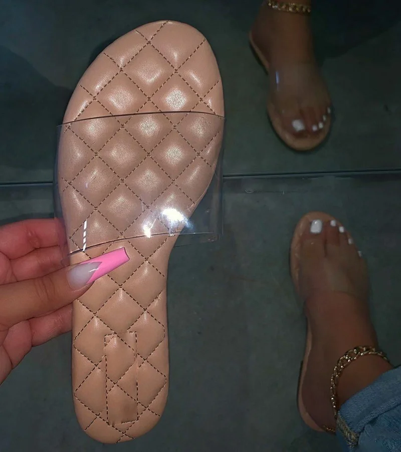 G107031 Summer 2020 New Women's Flat Slippers Transparent PVC Shoes Bling Non Slip Beach Female Fashion Comfort Ladies Slides
G107031 Summer 2020 New Women's Flat Slippers Transparent PVC Shoes Bling Non Slip Beach Female Fashion Comfort Ladies Slides