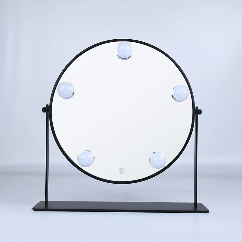 High quality custom logo 360 degree 5 bulbs Hollywood led lights vanity round makeup mirror, White/black
High quality custom logo 360 degree 5 bulbs Hollywood led lights vanity round makeup mirror, White/black