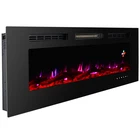 50" decorative electric logs fireplace wall mounted insert touch screen Remote control