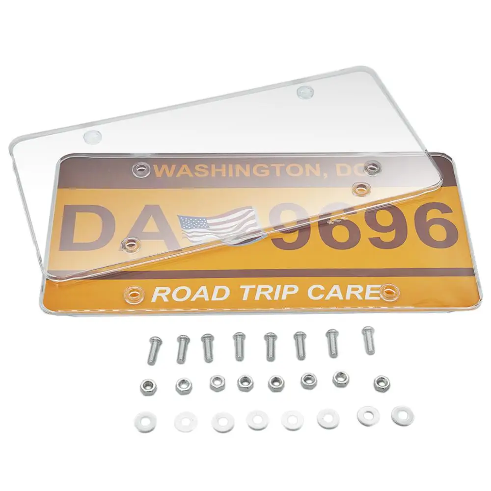Good Quality Custom US Standard Flat Clear License Plate Cover Frame With Screws Caps
Good Quality Custom US Standard Flat Clear License Plate Cover Frame With Screws Caps