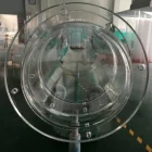 Clear larger diameter quartz tube with flange