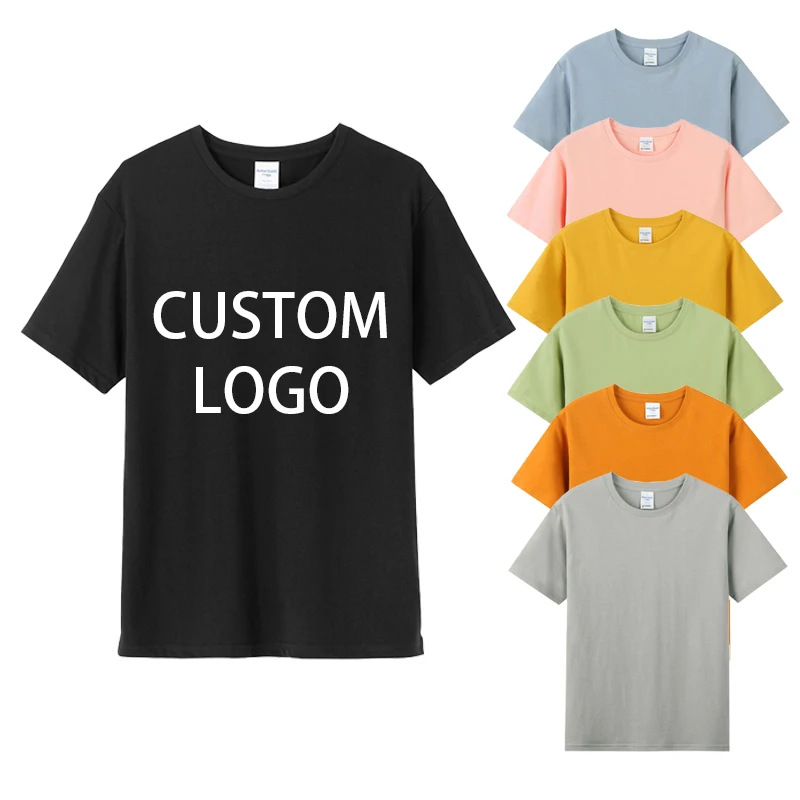 

high quality Cheap Promotional Plus Size Men's T-shirts plain Custom Logo Printed Cotton Polyester t shirts