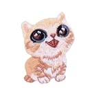 Bulk Cheap iron on stock heat cut embroidered patch cute animals custom embroidery patches