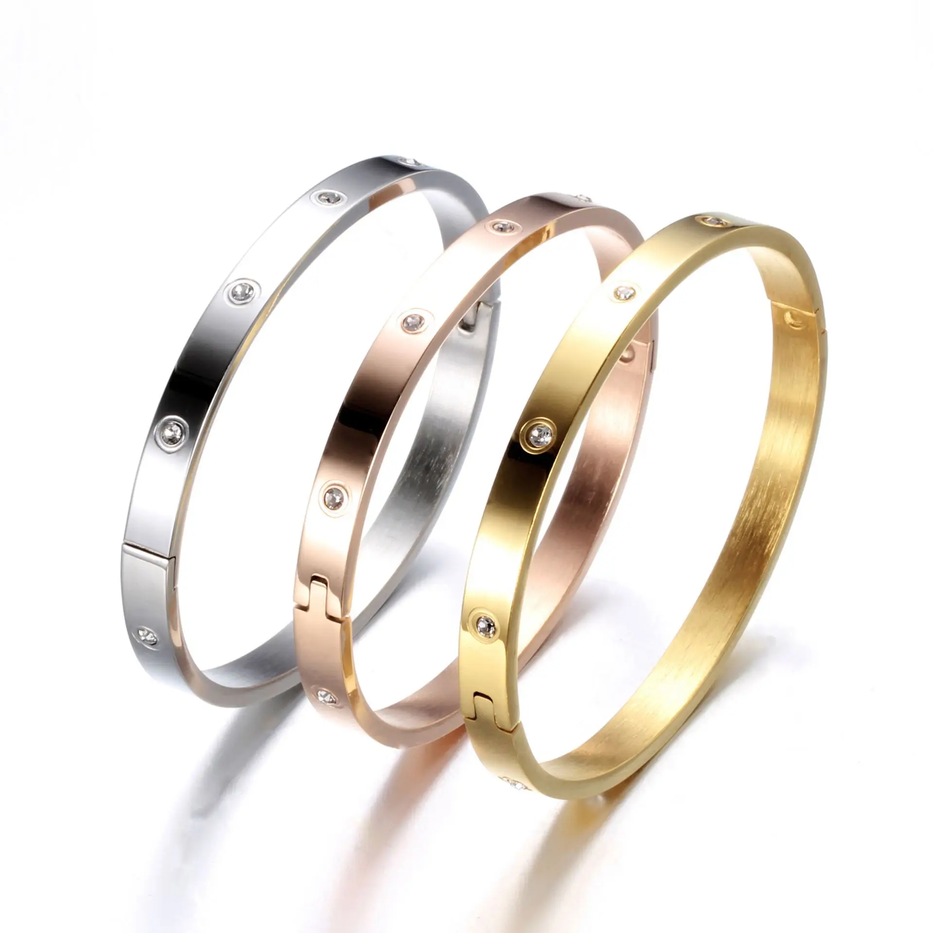 High Polished Women Gold Plated Stainless Steel Bracelet Rose Gold Bangle, Gold plated or steel
High Polished Women Gold Plated Stainless Steel Bracelet Rose Gold Bangle, Gold plated or steel