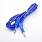 Custom Silicone Blue Male to Male Stackable Test Leads Lead Banana Plug Jack Cable