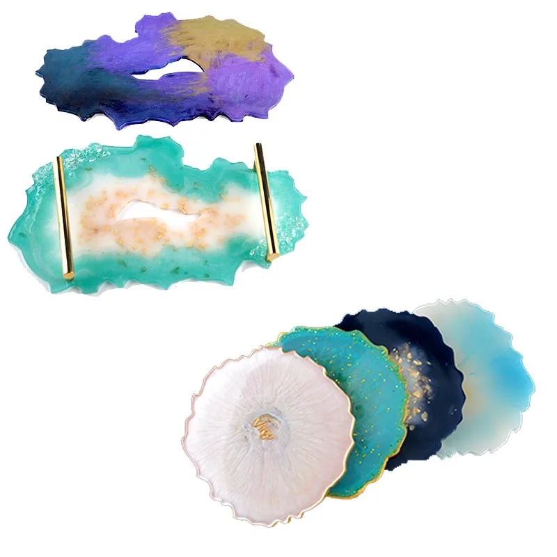Irregular Tray Coaster Set Mold DIY Tree Crystal Epoxy Mold Irregular Silicone Epoxy Resin Mold Tray Jewelry Process
Irregular Tray Coaster Set Mold DIY Tree Crystal Epoxy Mold Irregular Silicone Epoxy Resin Mold Tray Jewelry Process