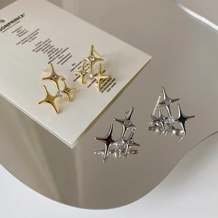 Vershal A409 Hot Sale 18k Gold Silver Plated Personalized Star Zircon Stud Earrings For Women
Vershal A409 Hot Sale 18k Gold Silver Plated Personalized Star Zircon Stud Earrings For Women