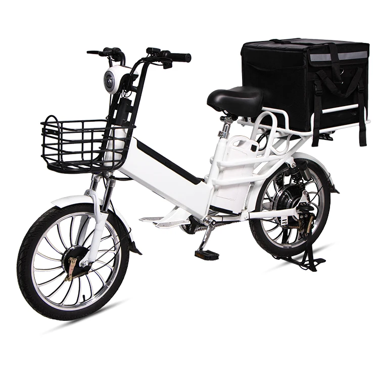 Two lithium batteries 48V350W brushless motor delivery electric bicycle, Black/white
Two lithium batteries 48V350W brushless motor delivery electric bicycle, Black/white