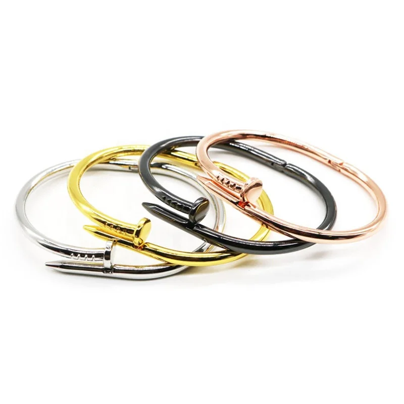 Factory Wholesale High Quality Couples Bracelets Fashion Jewelry Women Nail Bracelets Stainless Steel, 4 colors as show
Factory Wholesale High Quality Couples Bracelets Fashion Jewelry Women Nail Bracelets Stainless Steel, 4 colors as show