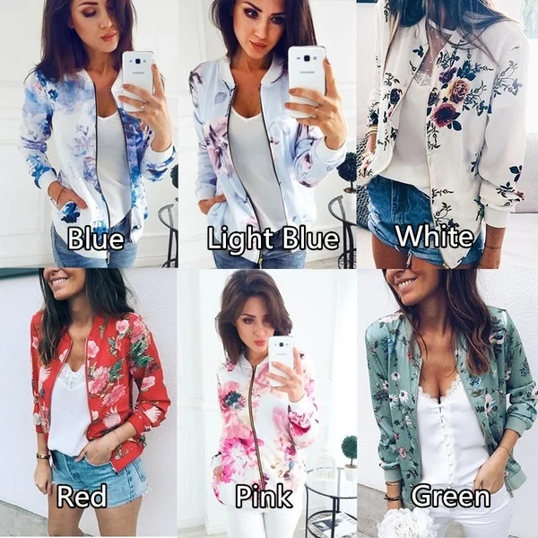 Autumn/Spring Fashion Women Floral Leaf Printed Outwear Casual Zipper Up Short Pocket Jacket Coat Plus size, As show
Autumn/Spring Fashion Women Floral Leaf Printed Outwear Casual Zipper Up Short Pocket Jacket Coat Plus size, As show