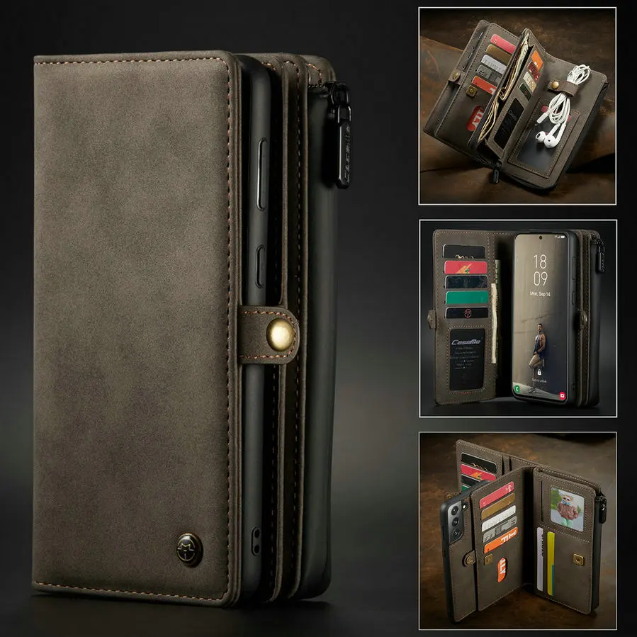CaseMe Zipper Portable Sport Wallet Leather Case for Samusung S21 FE Cell Phone Bags for Samsung S21 A12 A02s A32 5G Case, Coffee, brown, red, blue
CaseMe Zipper Portable Sport Wallet Leather Case for Samusung S21 FE Cell Phone Bags for Samsung S21 A12 A02s A32 5G Case, Coffee, brown, red, blue