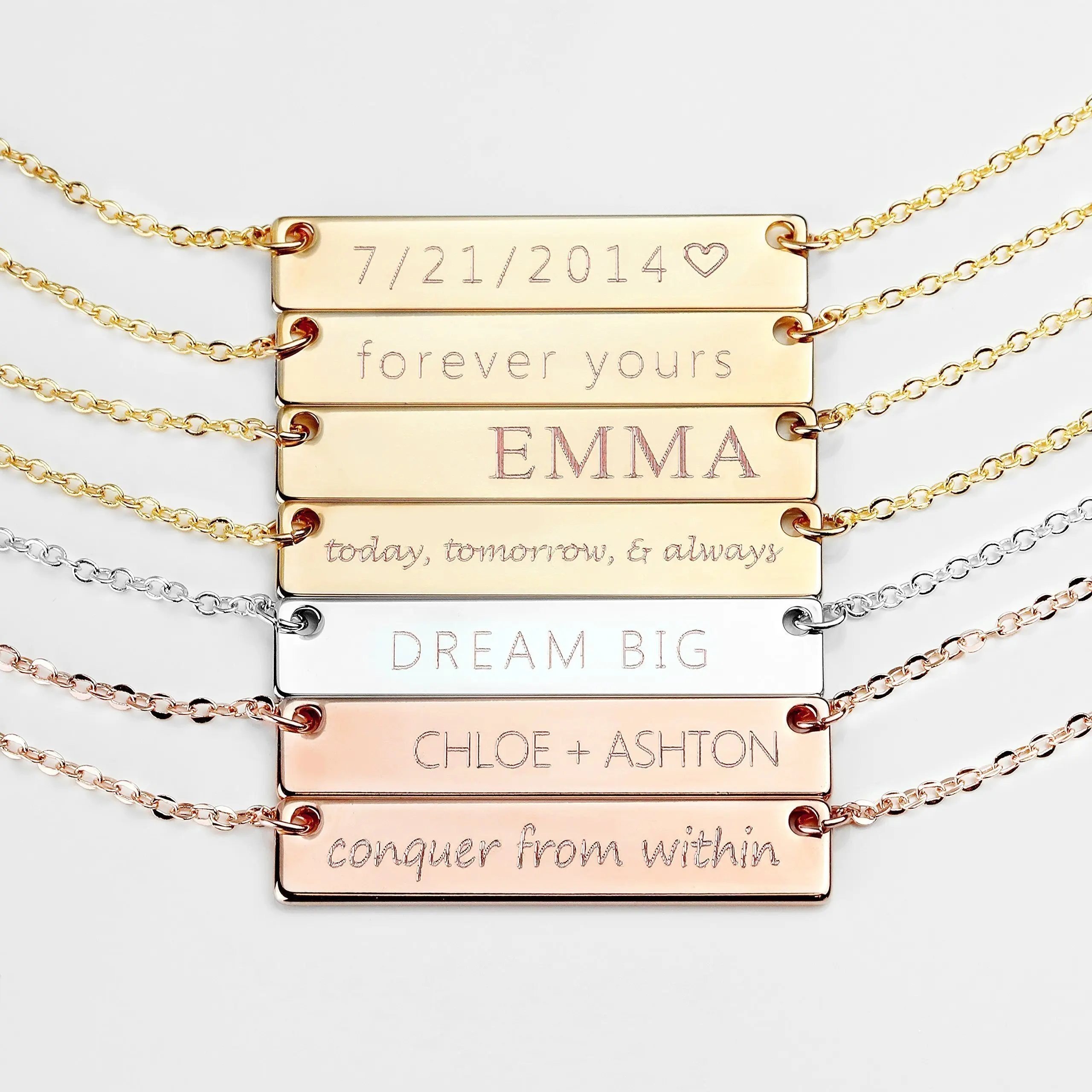 Stainless Steel Custom Engraved Chain Necklaces For Women Personalized Silver Gold Color Charm Pendant Jewelry
Stainless Steel Custom Engraved Chain Necklaces For Women Personalized Silver Gold Color Charm Pendant Jewelry
