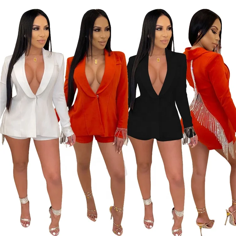 *GC-T121 2020 new V neck body suits casual turn down collar suits set 2 piece suit solid color tassel short sets women two piece
*GC-T121 2020 new V neck body suits casual turn down collar suits set 2 piece suit solid color tassel short sets women two piece