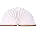 Waterproof DuPont paper folding wooden mini book lamp LED lumio book shaped table lamp led book light