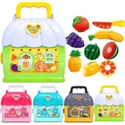 Education Plastic Food Cutting Fruit Kitchen Toy Set For Kids