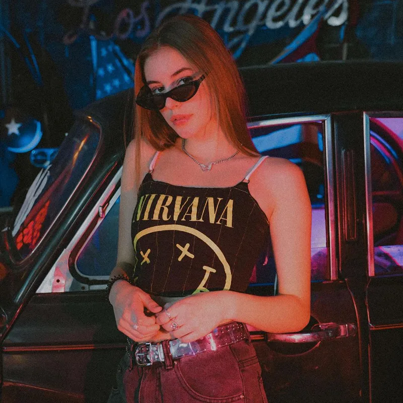 Fashion New One-Neck Letter Printed Sexy Slim Umbilical Camisole Part Club Tank Tops Vest, Picture shows
Fashion New One-Neck Letter Printed Sexy Slim Umbilical Camisole Part Club Tank Tops Vest, Picture shows