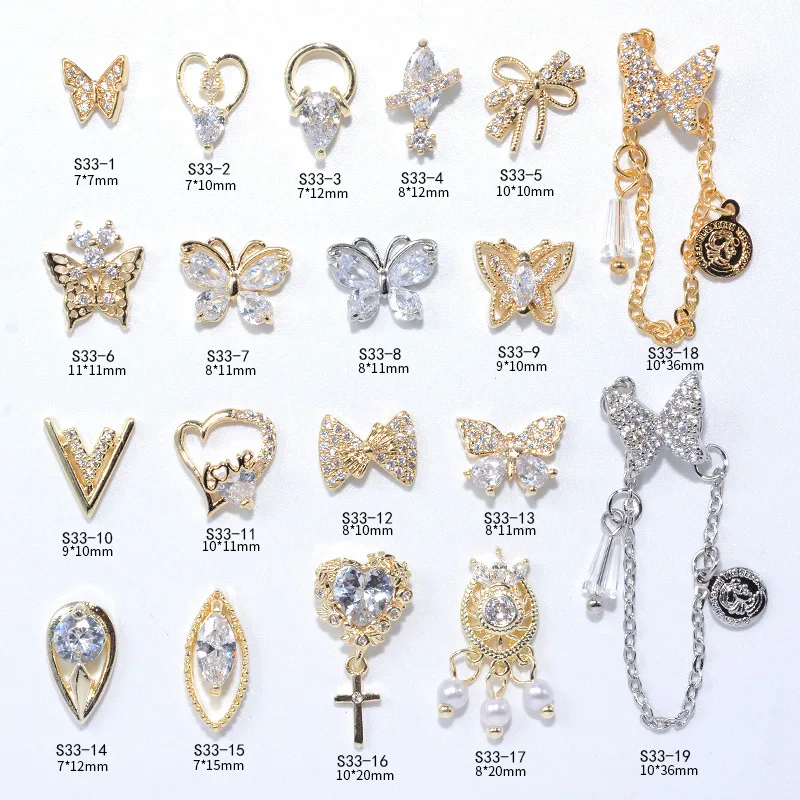 Luxury Nail Arts Square Love Heart AAA Zircon Butterfly Bow Round Pearl Nail Charms Finger Nail Jewelry, Colorful
Luxury Nail Arts Square Love Heart AAA Zircon Butterfly Bow Round Pearl Nail Charms Finger Nail Jewelry, Colorful