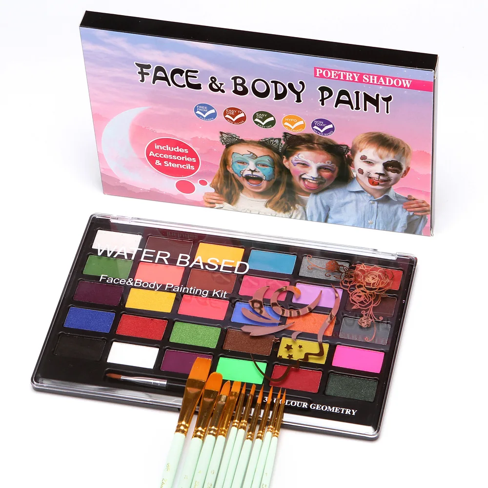 30 Colors Art Painting Body Face Painting Oil Tattoo Makeup Cosmetic Drama Clown Halloween Party Non Toxic For Adult Child
30 Colors Art Painting Body Face Painting Oil Tattoo Makeup Cosmetic Drama Clown Halloween Party Non Toxic For Adult Child