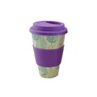The Stock Water Cup Takeaway Travel bamboo fiber 14oz coffee cup with silicone lid