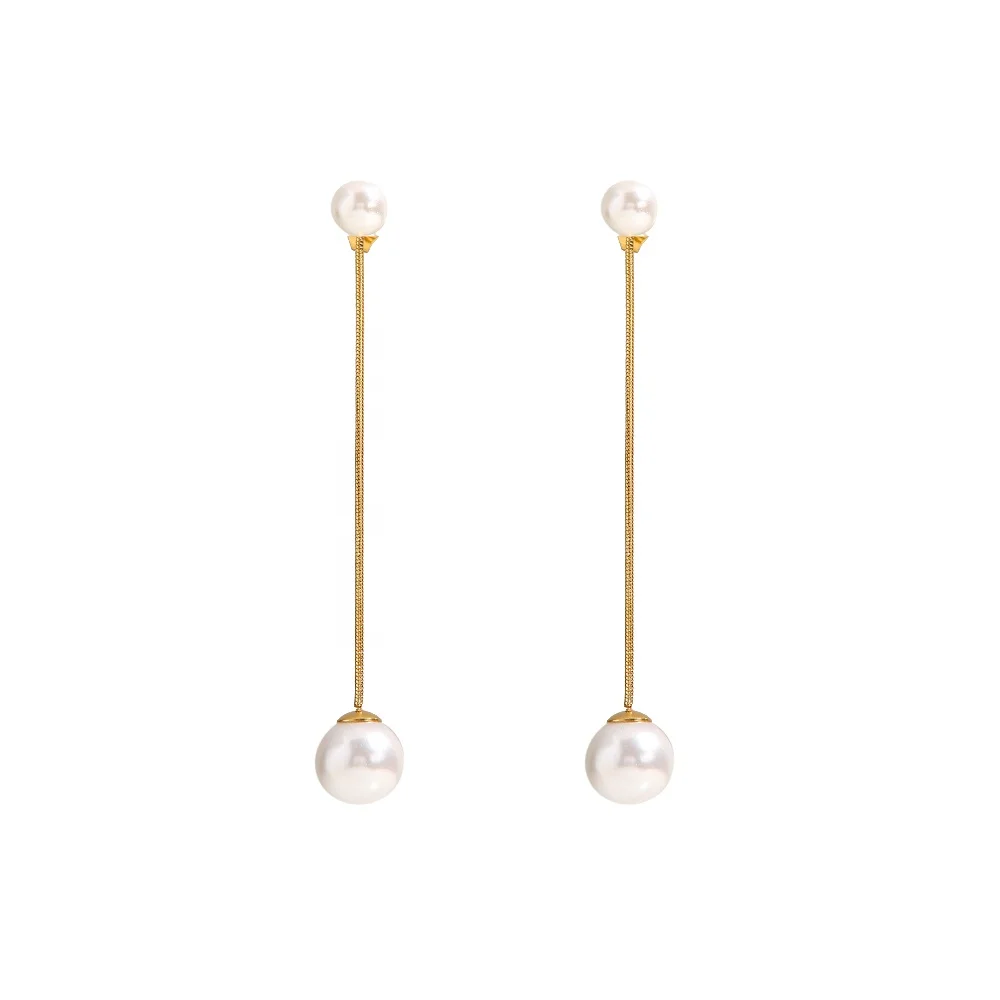 Big Small Pearl Tassel Dainty Ins Popular French Style 18K Gold Plated Stainless Steel Pendant Earrings
Big Small Pearl Tassel Dainty Ins Popular French Style 18K Gold Plated Stainless Steel Pendant Earrings