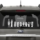 Car Family Custom Transparent PVC Die Cut Strong Adhesive Car Window Decal Bumper My Family Stickers