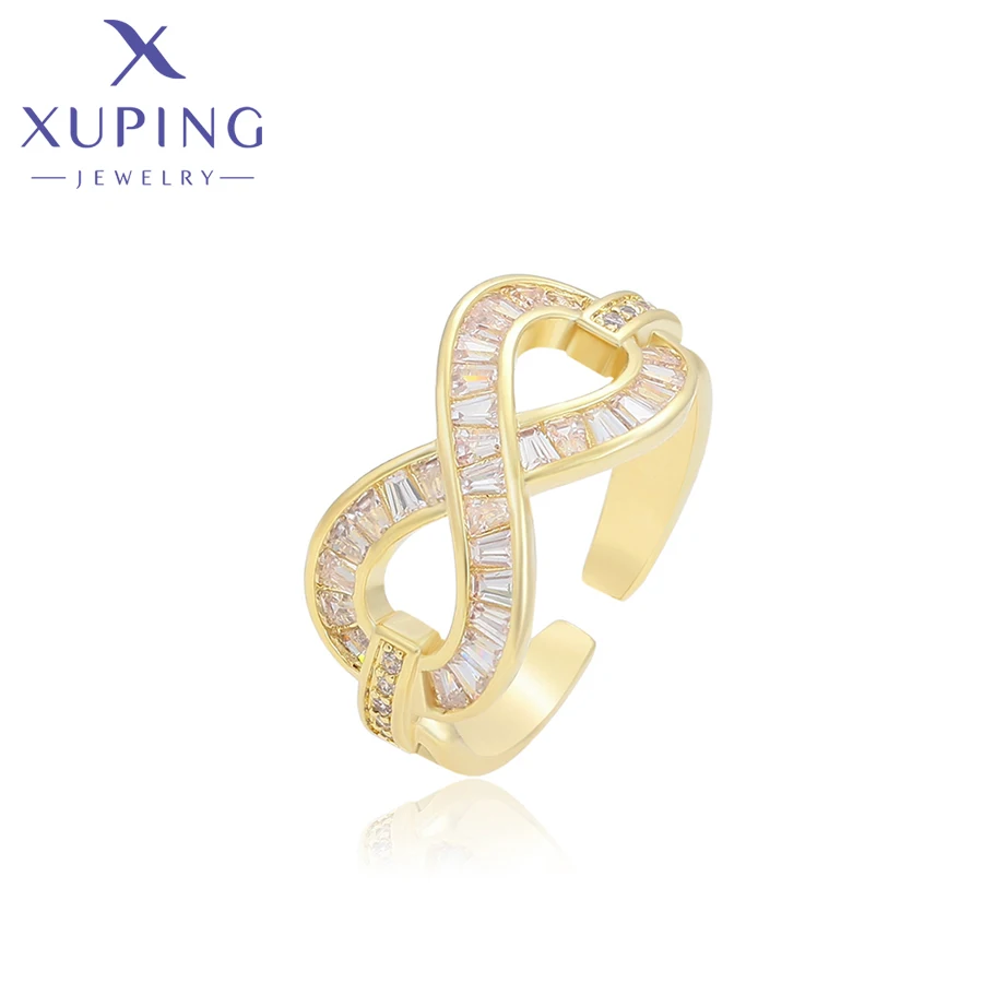 

YMR-337 xuping jewelry fashion elegant Exquisite and personalized Valentine's Day gifts 14k gold plated Open crystal ring