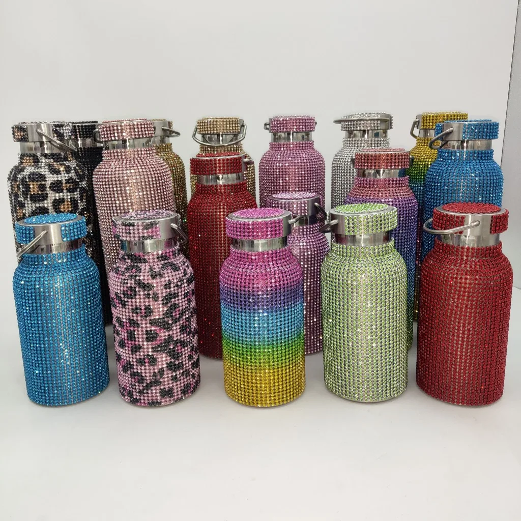 Seaygift 2021 hot sale portable handle diamond water bottle rhinestone thermos flask gift for women girl factory wholesale, Silver
Seaygift 2021 hot sale portable handle diamond water bottle rhinestone thermos flask gift for women girl factory wholesale, Silver