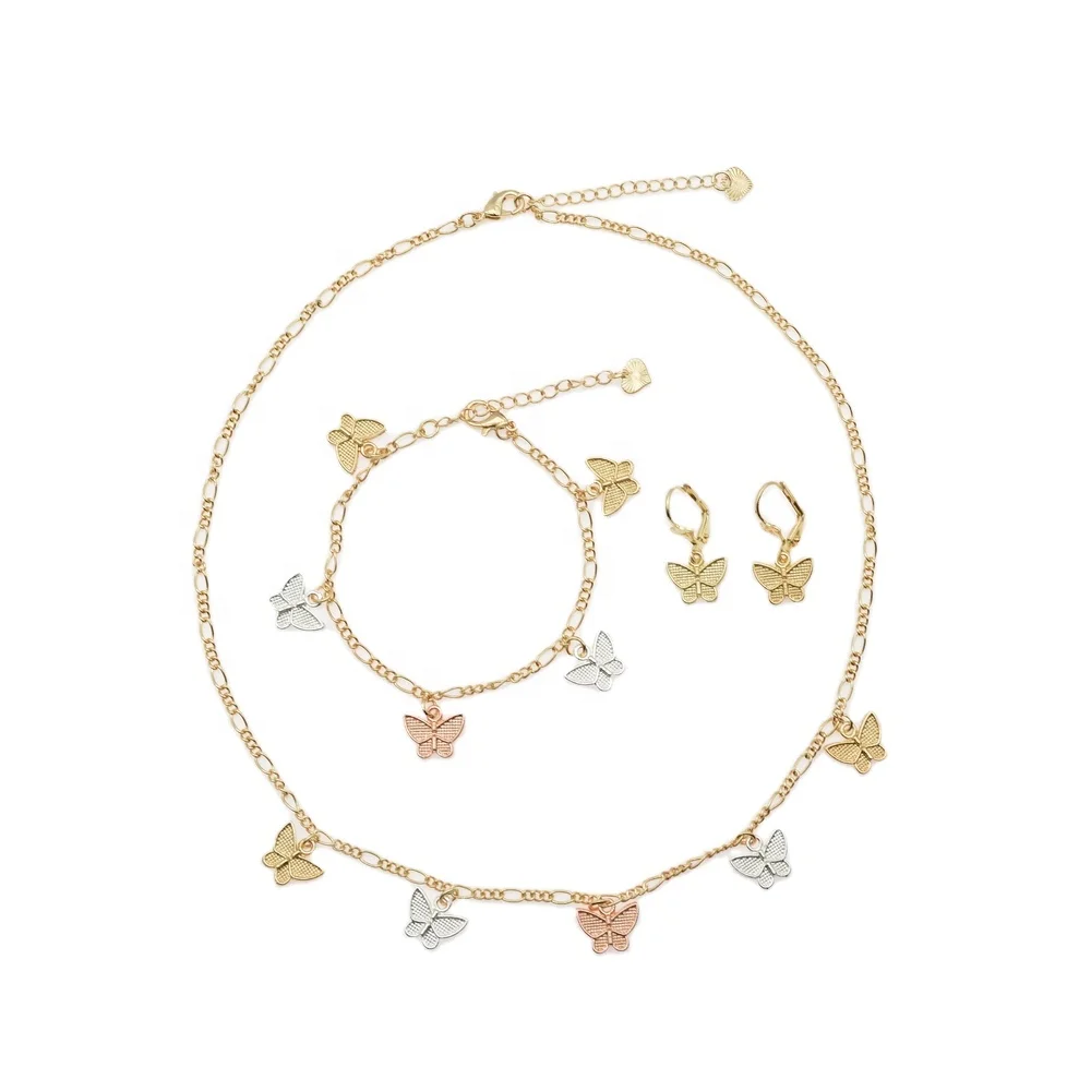 Factory Direct Hot Selling party bridal necklace earring bracelet Tricolor butterfly jewelry set
Factory Direct Hot Selling party bridal necklace earring bracelet Tricolor butterfly jewelry set