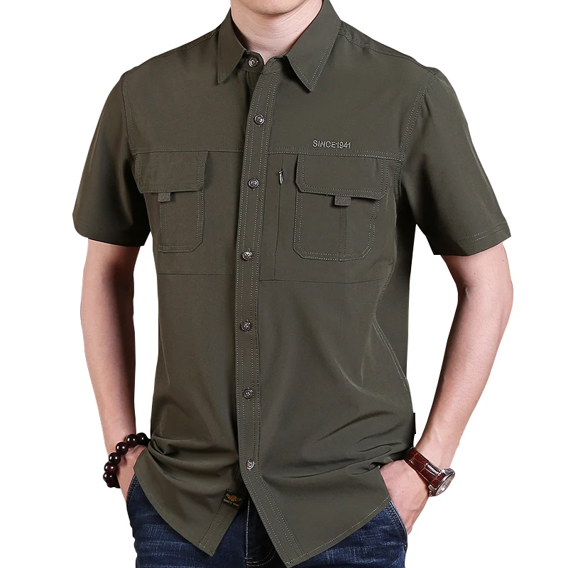 MenTactical softshell Shirts Summer Lightweight Quick Drying man short sleeve Shirts, Army green
MenTactical softshell Shirts Summer Lightweight Quick Drying man short sleeve Shirts, Army green