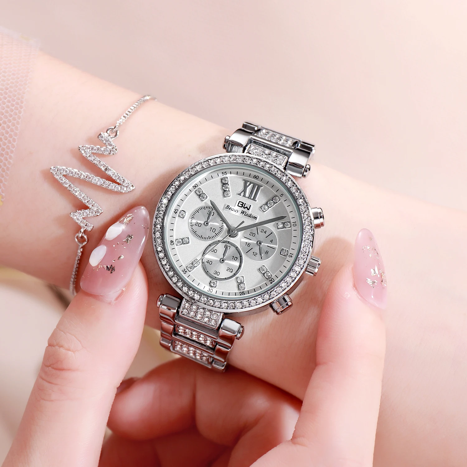 Hot Sell Good Quality Luxury Bling Watch Ice Black Diamond Watch Ladies Fitness Watches
Hot Sell Good Quality Luxury Bling Watch Ice Black Diamond Watch Ladies Fitness Watches