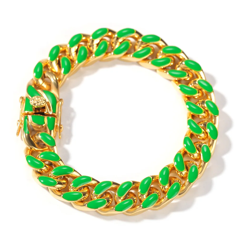 New Hip Hop Stainless Steel Color Cuban Chain 12mm Fashion Trend Personality Bracelets
New Hip Hop Stainless Steel Color Cuban Chain 12mm Fashion Trend Personality Bracelets